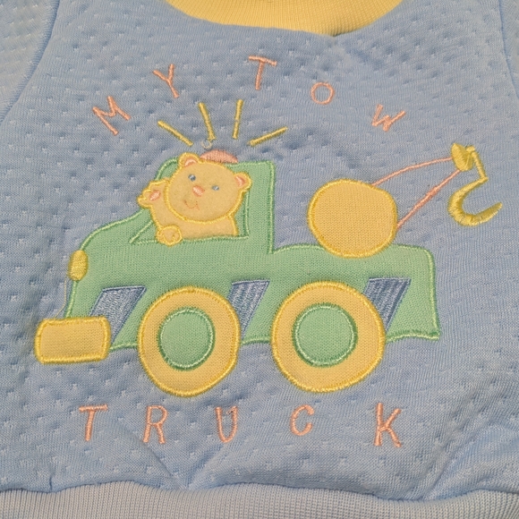 Vintage Childwise Bear Construction Truck Set | Blue & Yellow Colorblock - Picture 2 of 3